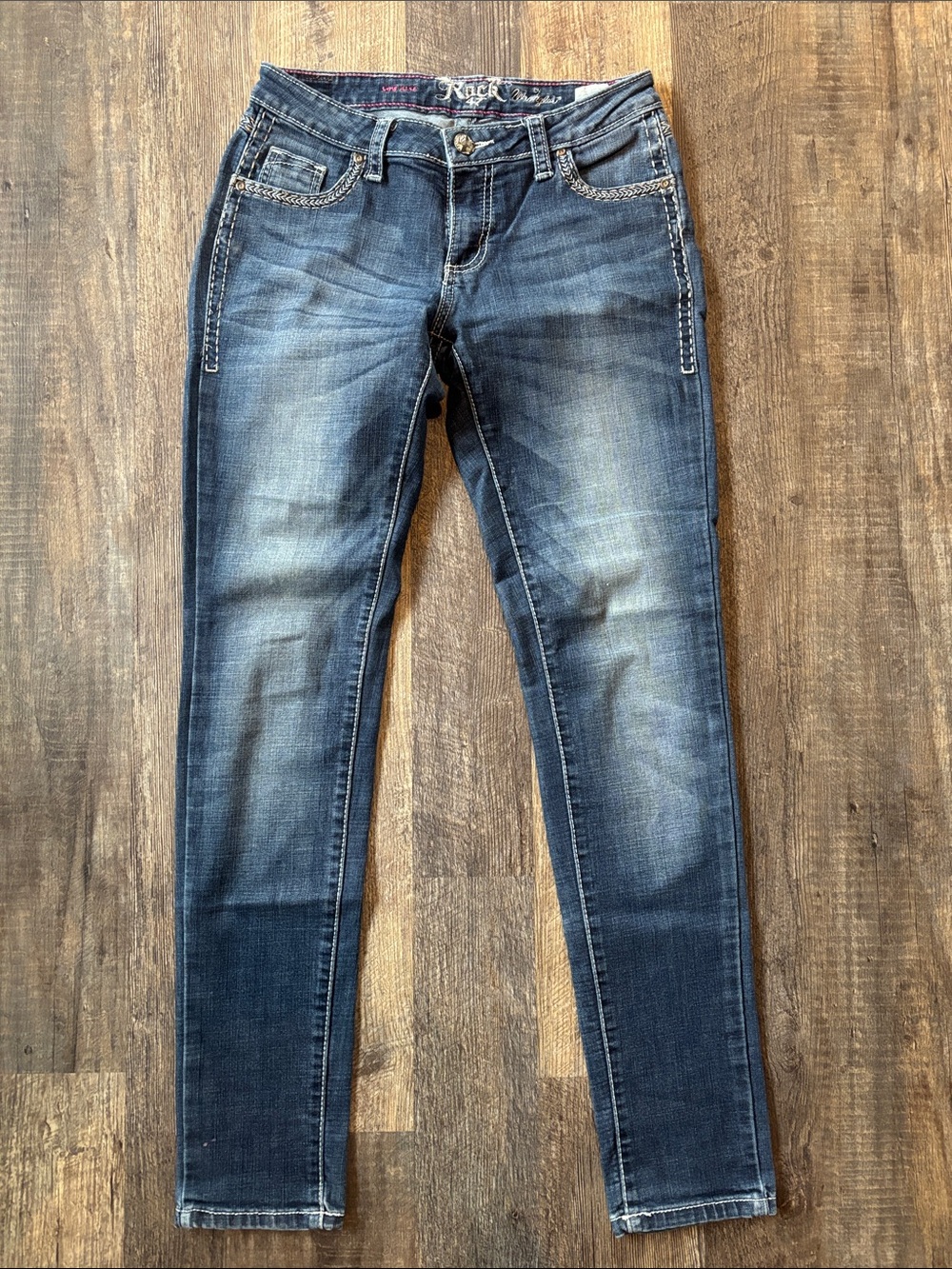 Rock 47 by Wrangler Low Rise Skinny Jeans 27x33 womens